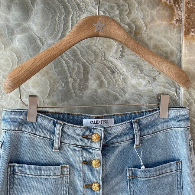 VALENTINO 26S HIGH-WAIST WIDE-LEG JEANS 457