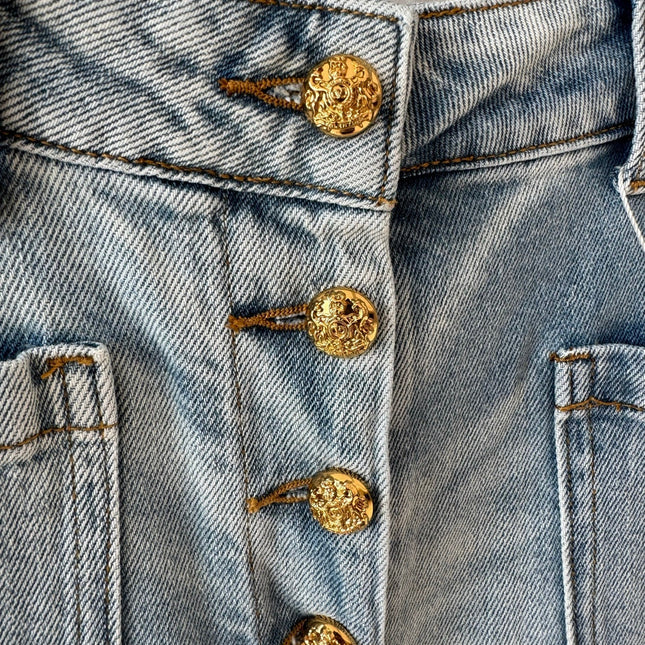 VALENTINO 26S HIGH-WAIST WIDE-LEG JEANS 457