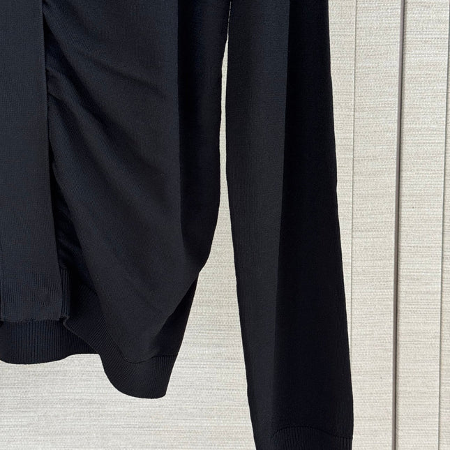 VALENTINO 26S BOW-DETAIL LONG-SLEEVE TOP 370