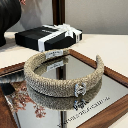 CHANEL 26S HEADBAND IN BEIGE TWEED 503057
