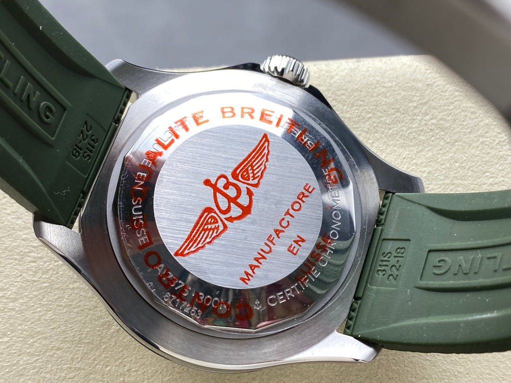SUPEROCEAN AUTOMATIC 44 GREEN CERAMIC BEZEL GREEN RUBBER STRAP