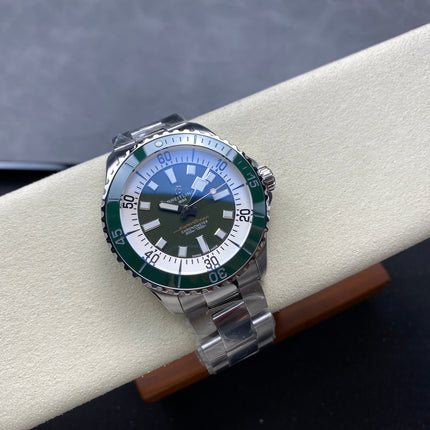SUPEROCEAN AUTOMATIC 44 STEEL CASE GREEN CERAMIC BEZEL
