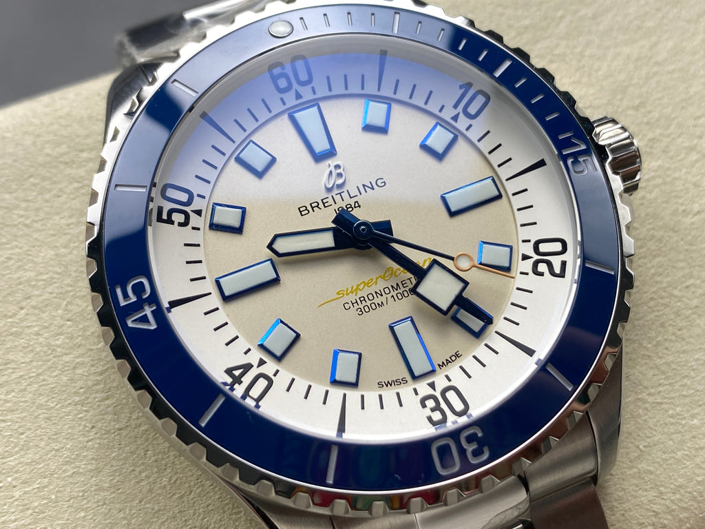 SUPEROCEAN AUTOMATIC 44 STEEL CASE NAVY BLUE CERAMIC BEZEL