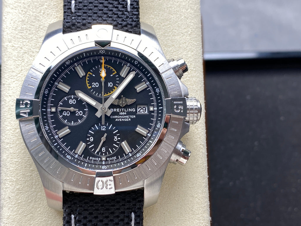 AVENGER CHRONOGRAPH STEEL CASE BLACK NYLON STRAP