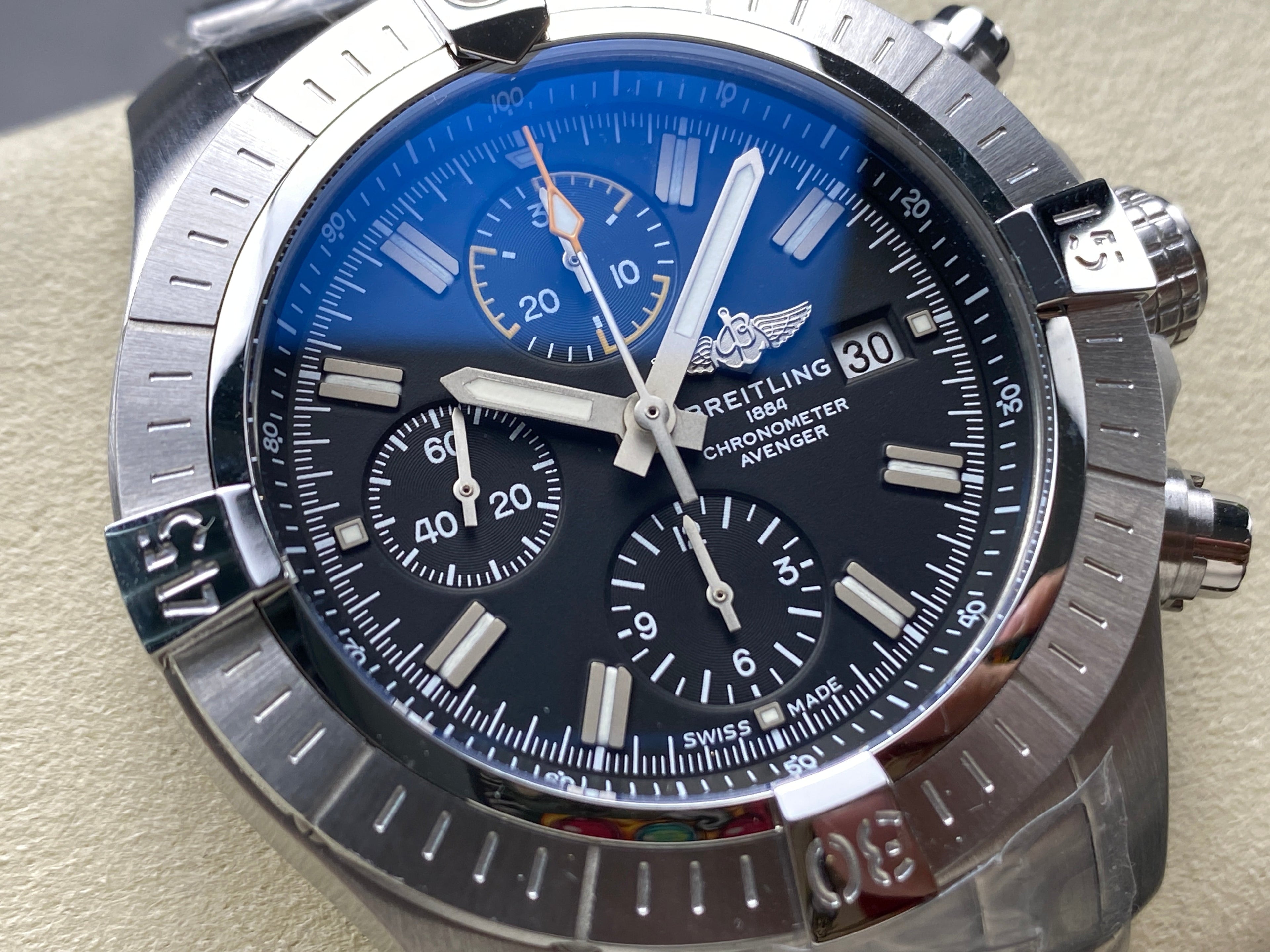 AVENGER CHRONOGRAPH STEEL CASE BLACK DIAL