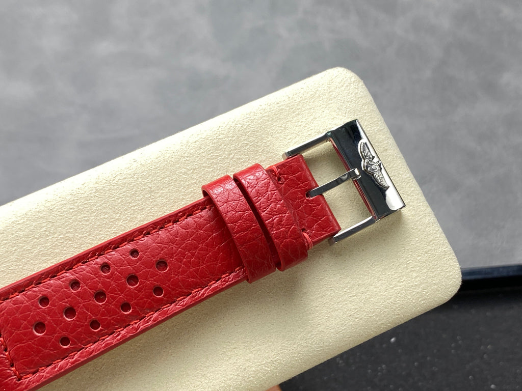 TOP TIME B01 FORD THUNDERBIRD STEEL CASE RED CALFSKIN STRAP