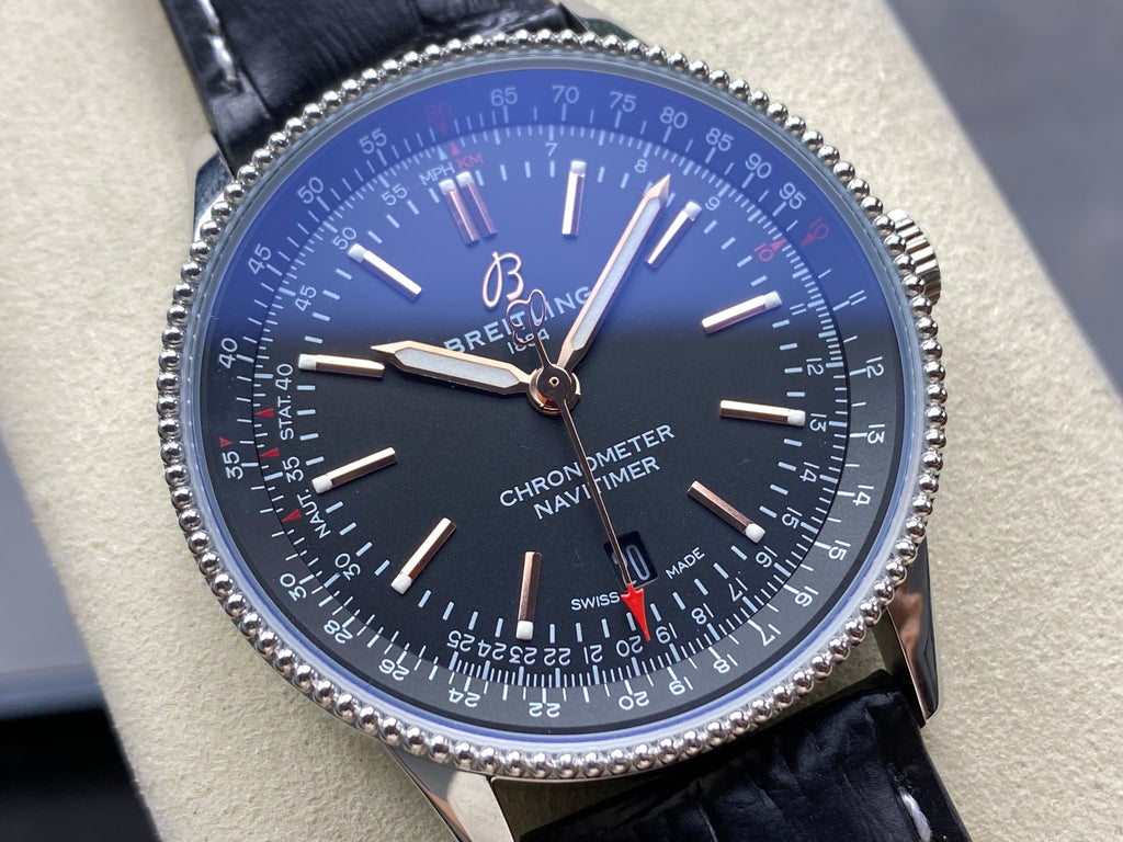 NAVITIMER AUTOMATIC 41 STEEL CASE BLACK DIAL