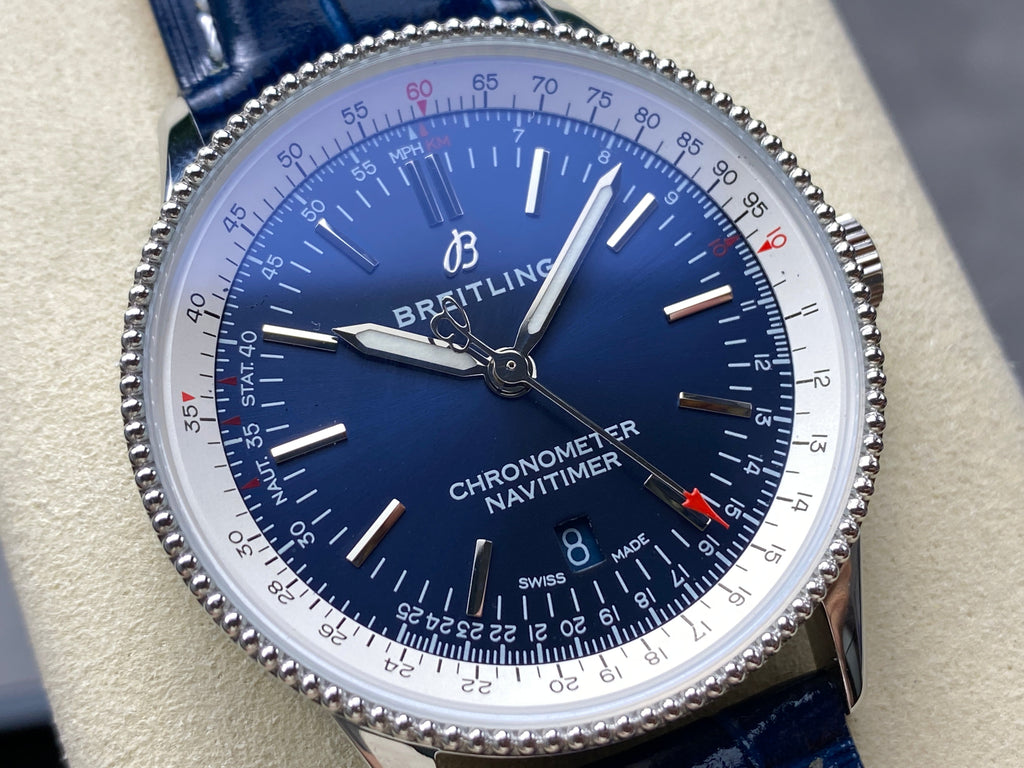 NAVITIMER AUTOMATIC 41 STEEL CASE NAVY BLUE MIX WHITE DIAL