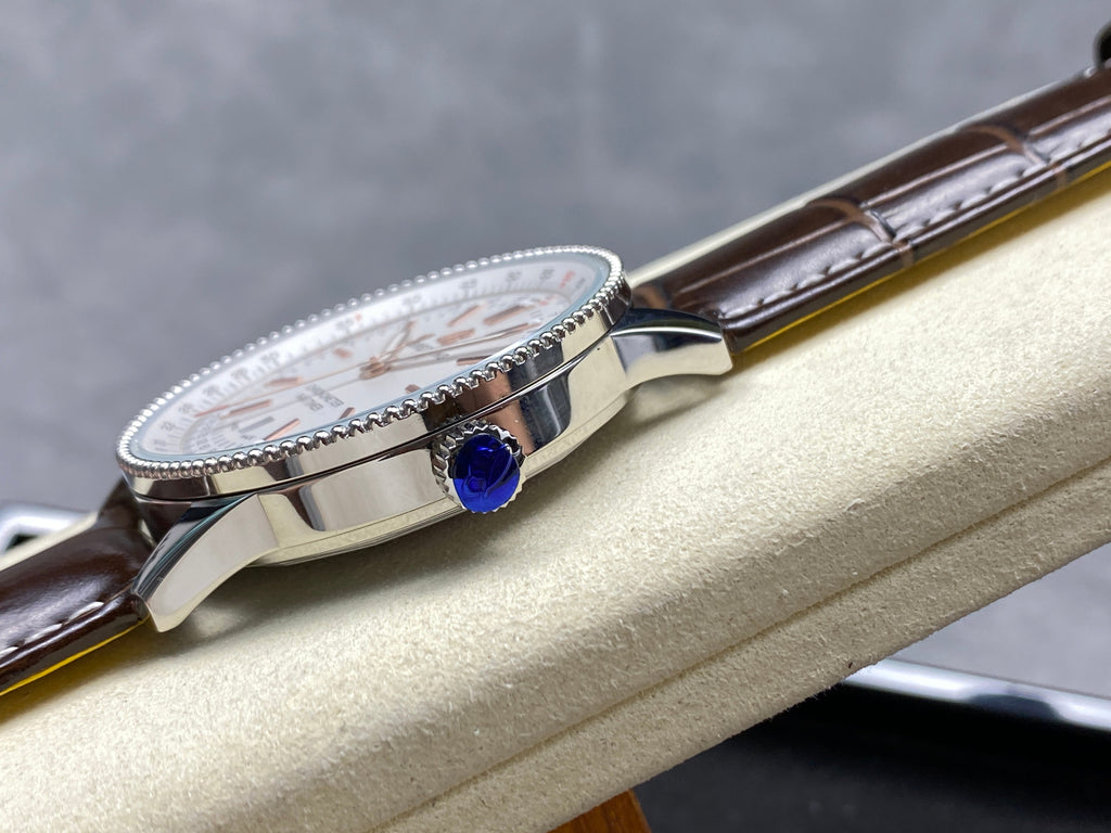 NAVITIMER AUTOMATIC 41 STEEL CASE BROWN ALLIGATOR LEATHER STRAP