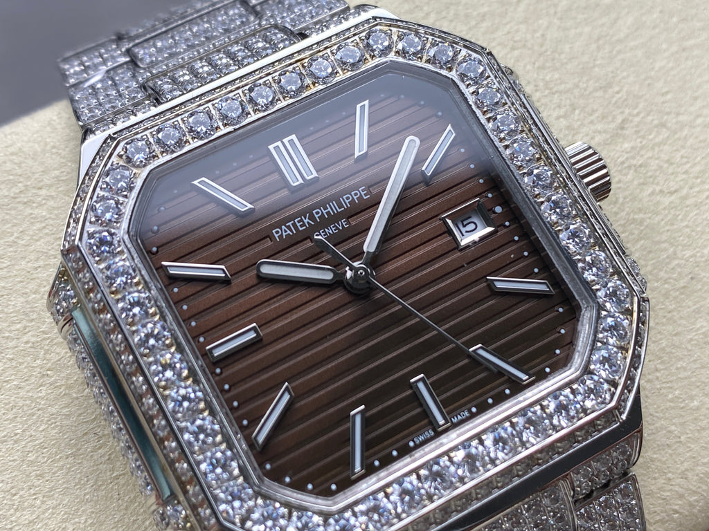 CUBITUS AUTOMATIC ALL STEEL ATTACHED DIAMOND BROWN DIAL