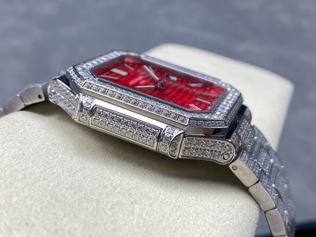 CUBITUS AUTOMATIC ALL STEEL ATTACHED DIAMOND RED DIAL