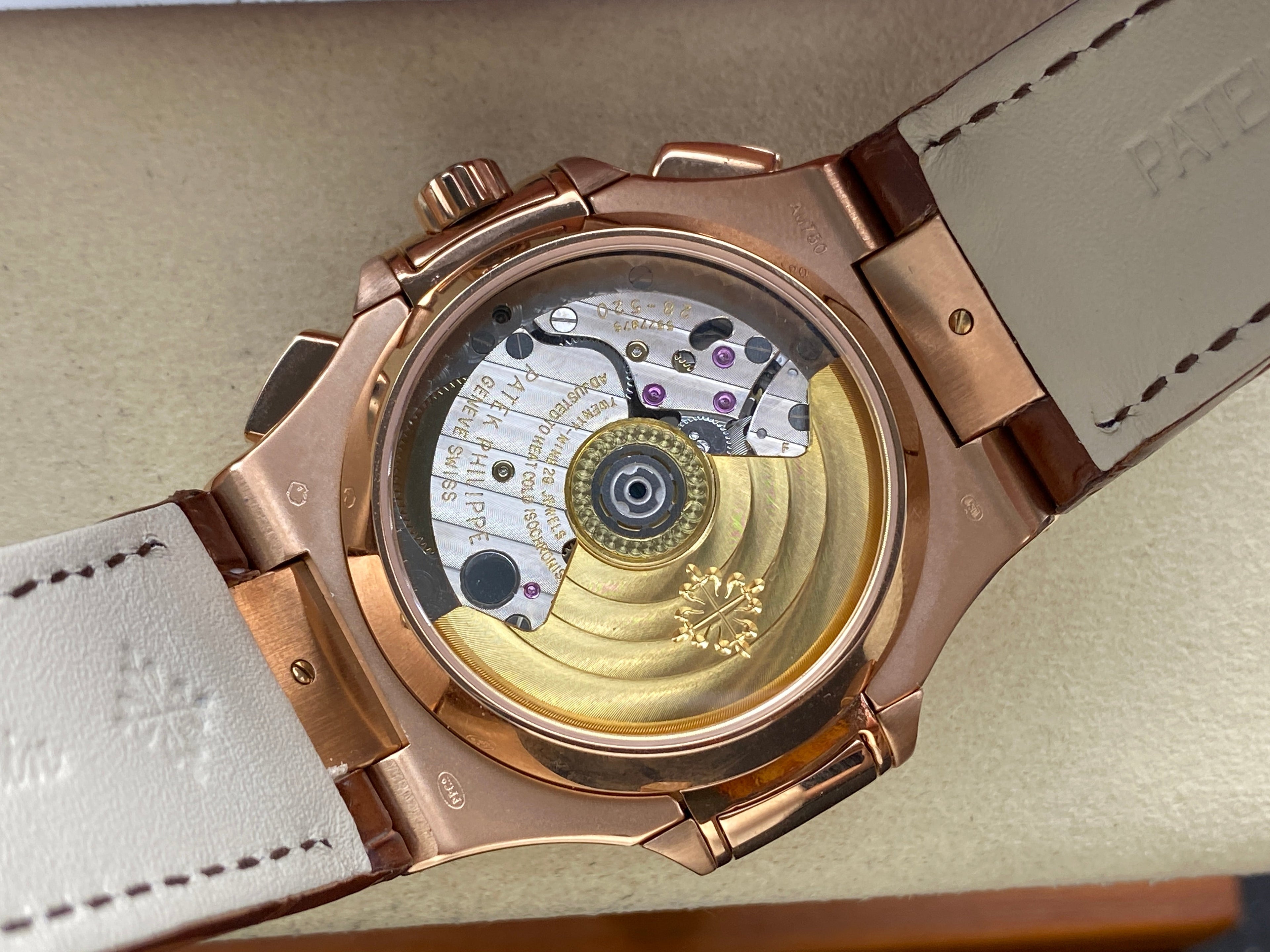 NAUTILUS ROSE GOLD CASE BLACK DIAL