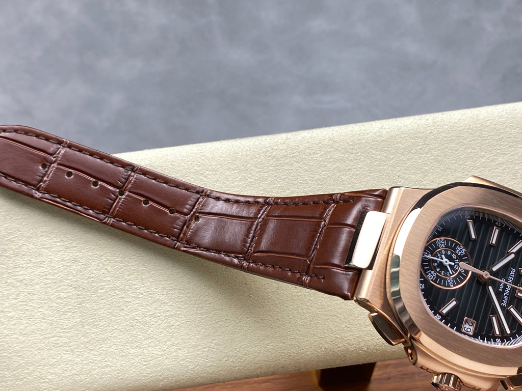 NAUTILUS ROSE GOLD CASE BLACK DIAL