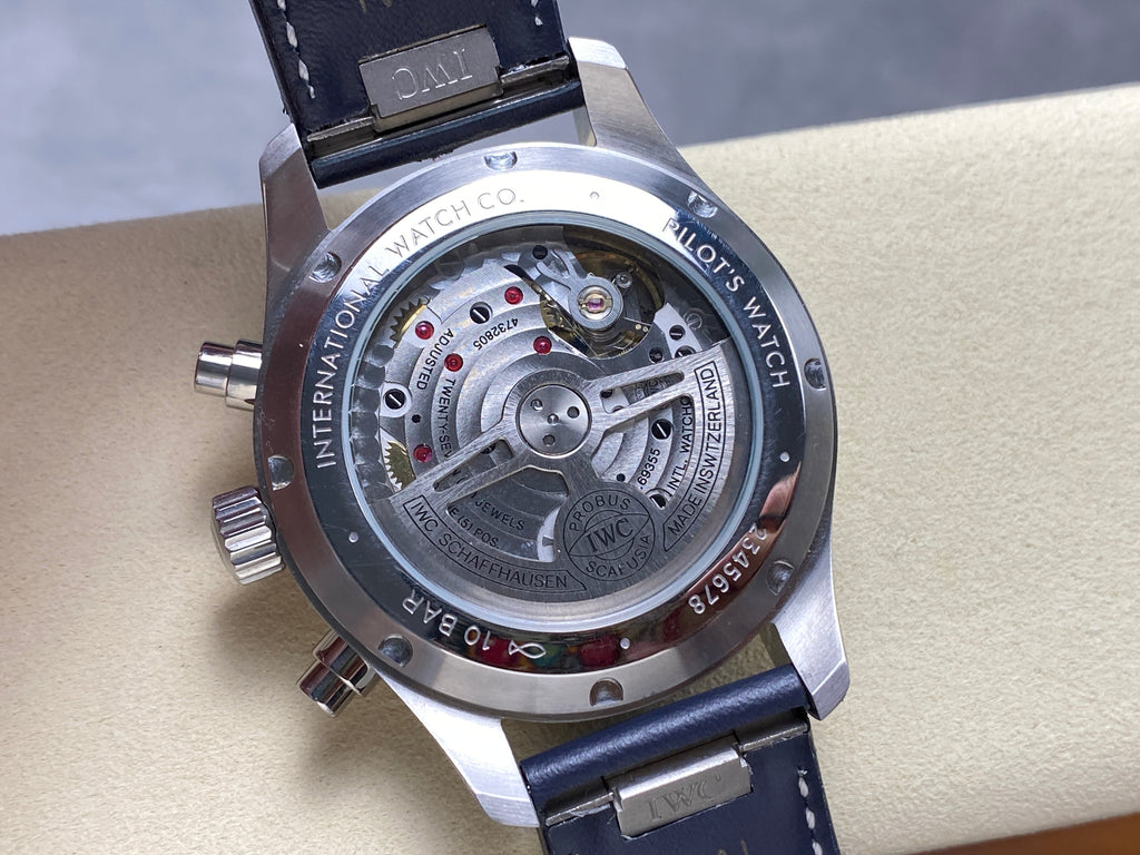 PILOT'S WATCH MARK XX STAINLESS STEEL CASE WITH NAVY BLUE LEATHER TRAP AND DIAL
