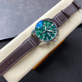PILOT'S WATCH MARK XX STAINLESS STEEL CASE WITH BROWN LEATHER TRAP AND EMERALD GREEN DIAL