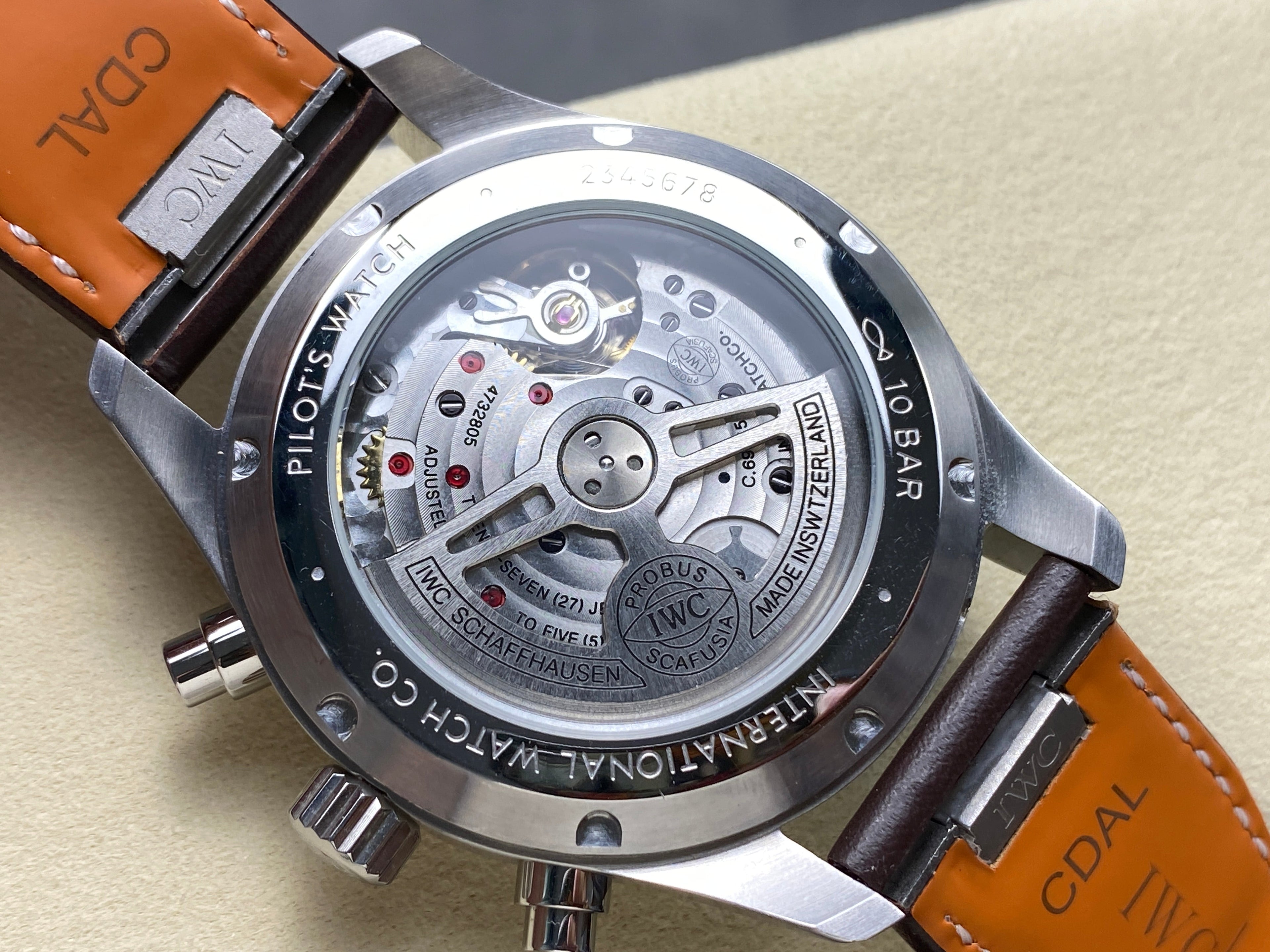PILOT'S WATCH MARK XX STAINLESS STEEL CASE WITH BROWN LEATHER TRAP AND EMERALD GREEN DIAL