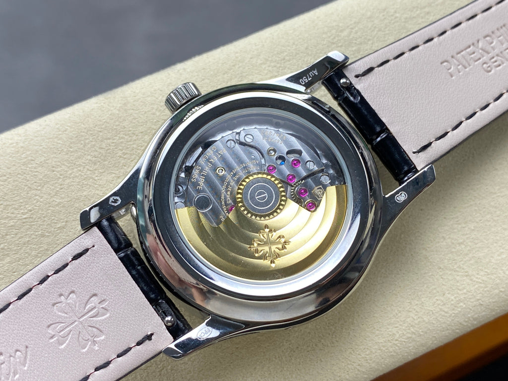 ANNUAL CALENDAR STEEL ATTACHED DIAMOND BEZEL NAVY BLUE DIAL