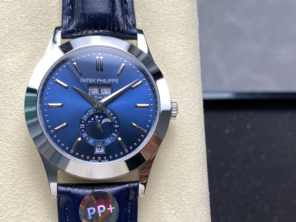 ANNUAL CALENDAR SELF-WINDING WHITE GOLD CASE BLUE SUNBURST DIAL
