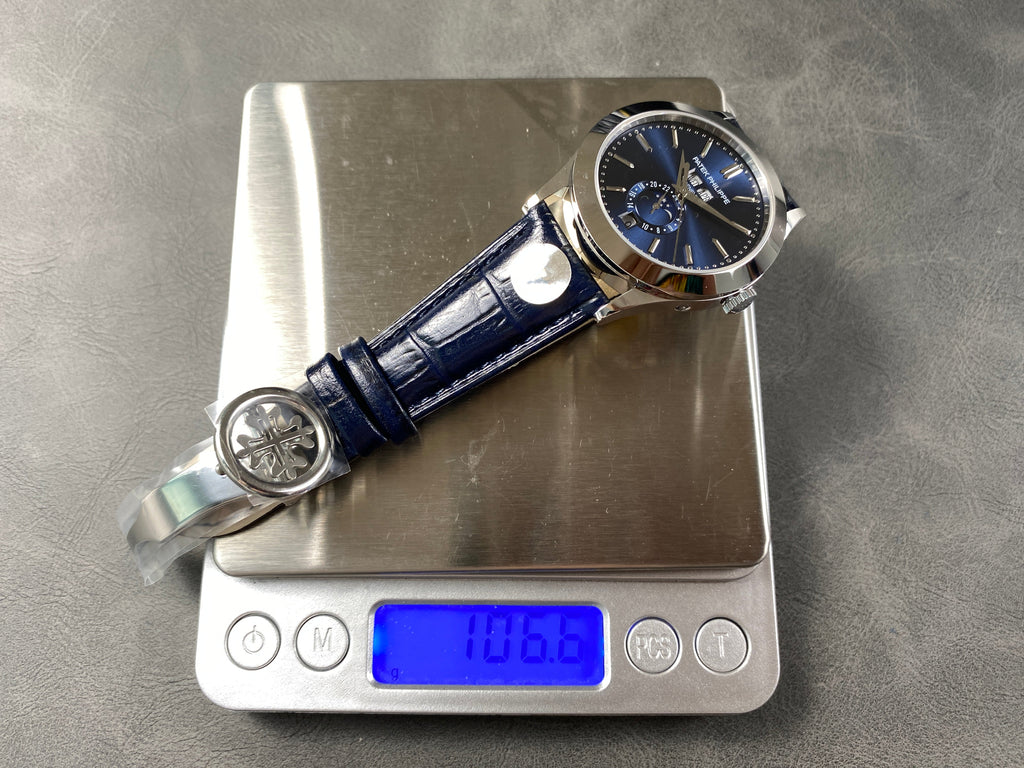 ANNUAL CALENDAR SELF-WINDING WHITE GOLD CASE BLUE SUNBURST DIAL