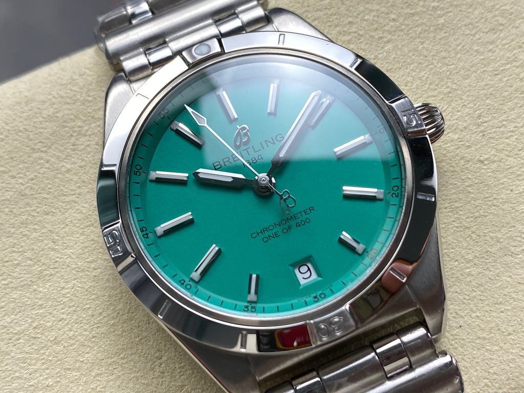 CHRONOMAT AUTOMATIC 36 STEEL CASE PEPPERMINT DIAL