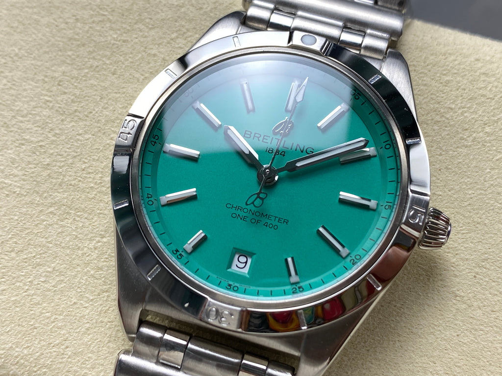 CHRONOMAT AUTOMATIC 36 STEEL CASE PEPPERMINT DIAL