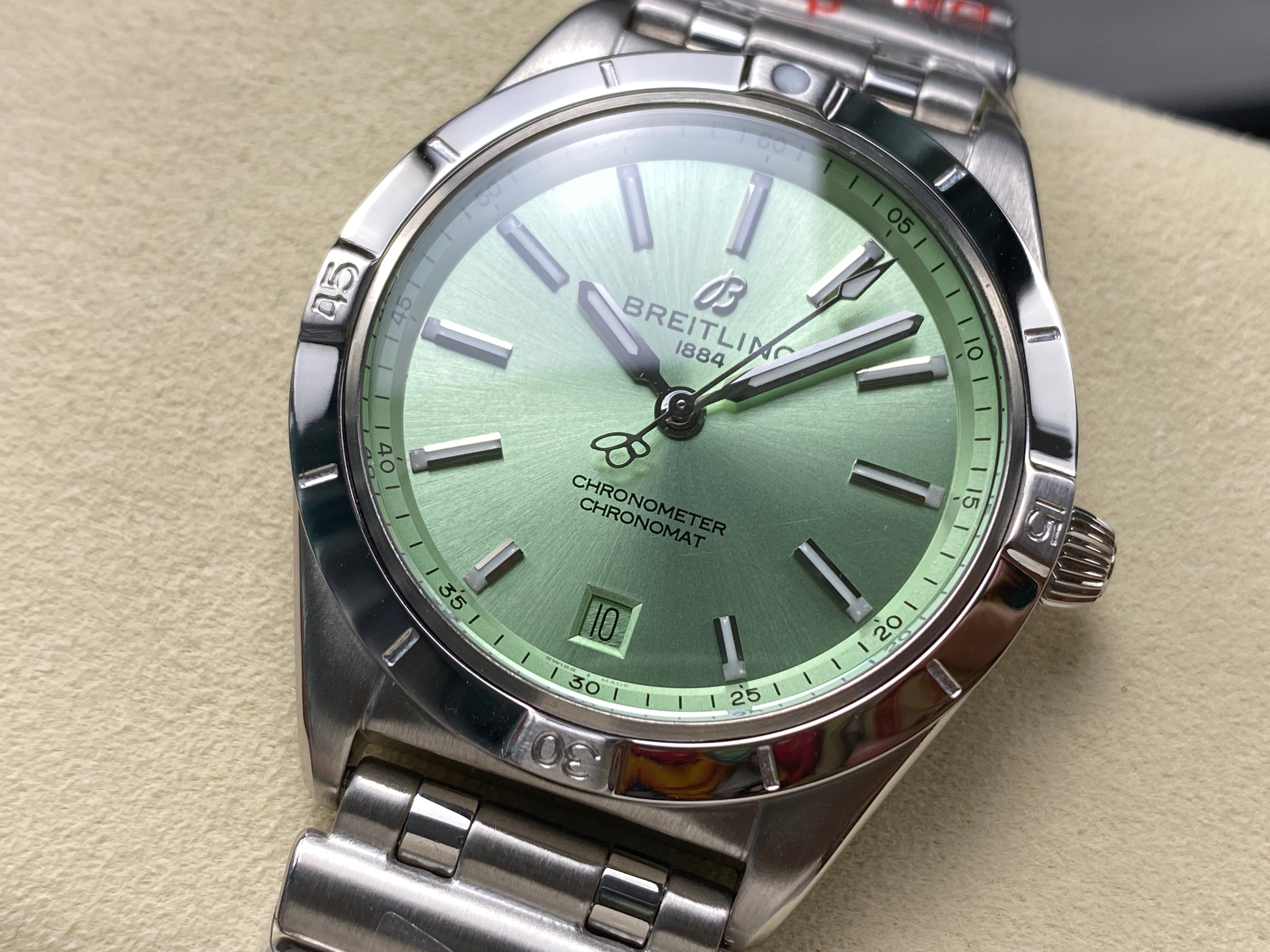CHRONOMAT AUTOMATIC 36 STEEL CASE LIGHT GREEN DIAL