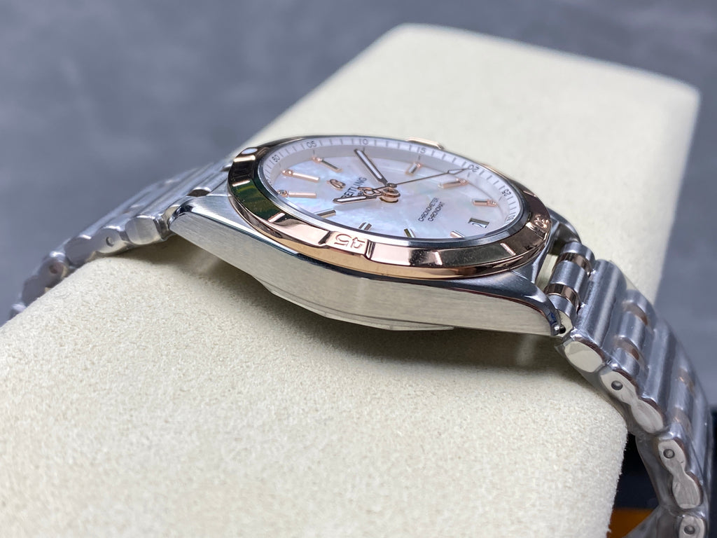 CHRONOMAT AUTOMATIC 36 RED GOLD BEZEL MOTHER OF PEARL DIAL