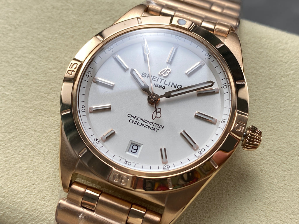 CHRONOMAT AUTOMATIC 36 RED GOLD CASE WHITE DIAL