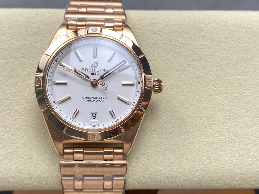 CHRONOMAT AUTOMATIC 36 RED GOLD CASE WHITE DIAL