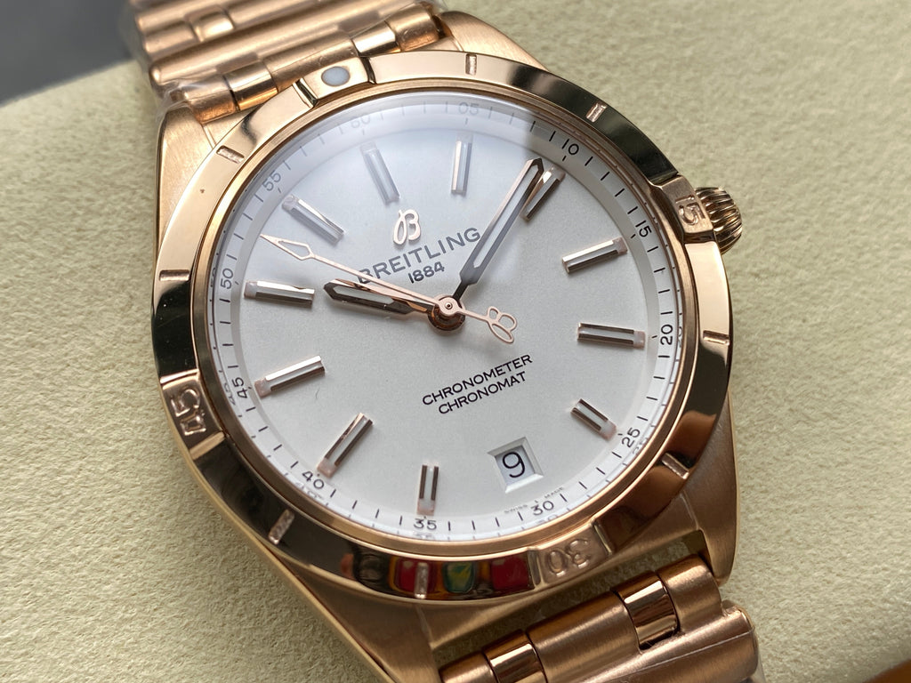 CHRONOMAT AUTOMATIC 36 RED GOLD CASE WHITE DIAL