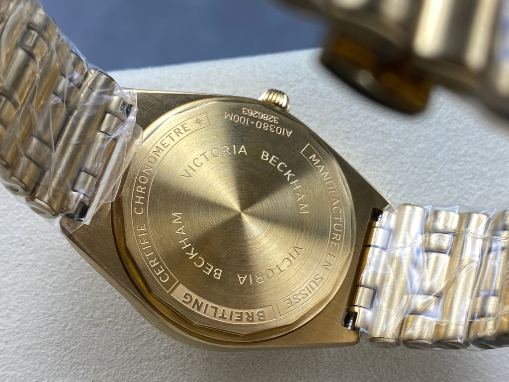 CHRONOMAT AUTOMATIC 36 VICTORIA BECKHAM YELLOW GOLD CASE MIDNIGHT BLUE DIAL
