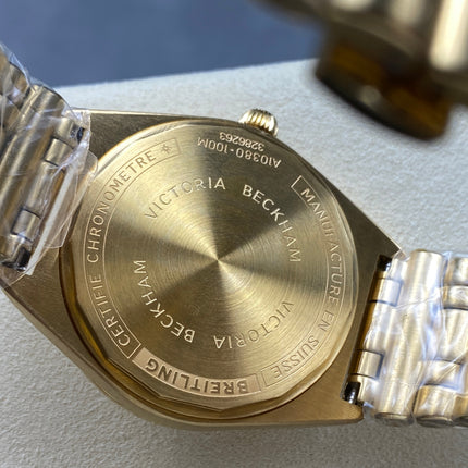 CHRONOMAT AUTOMATIC 36 VICTORIA BECKHAM YELLOW GOLD CASE SAND DIAL