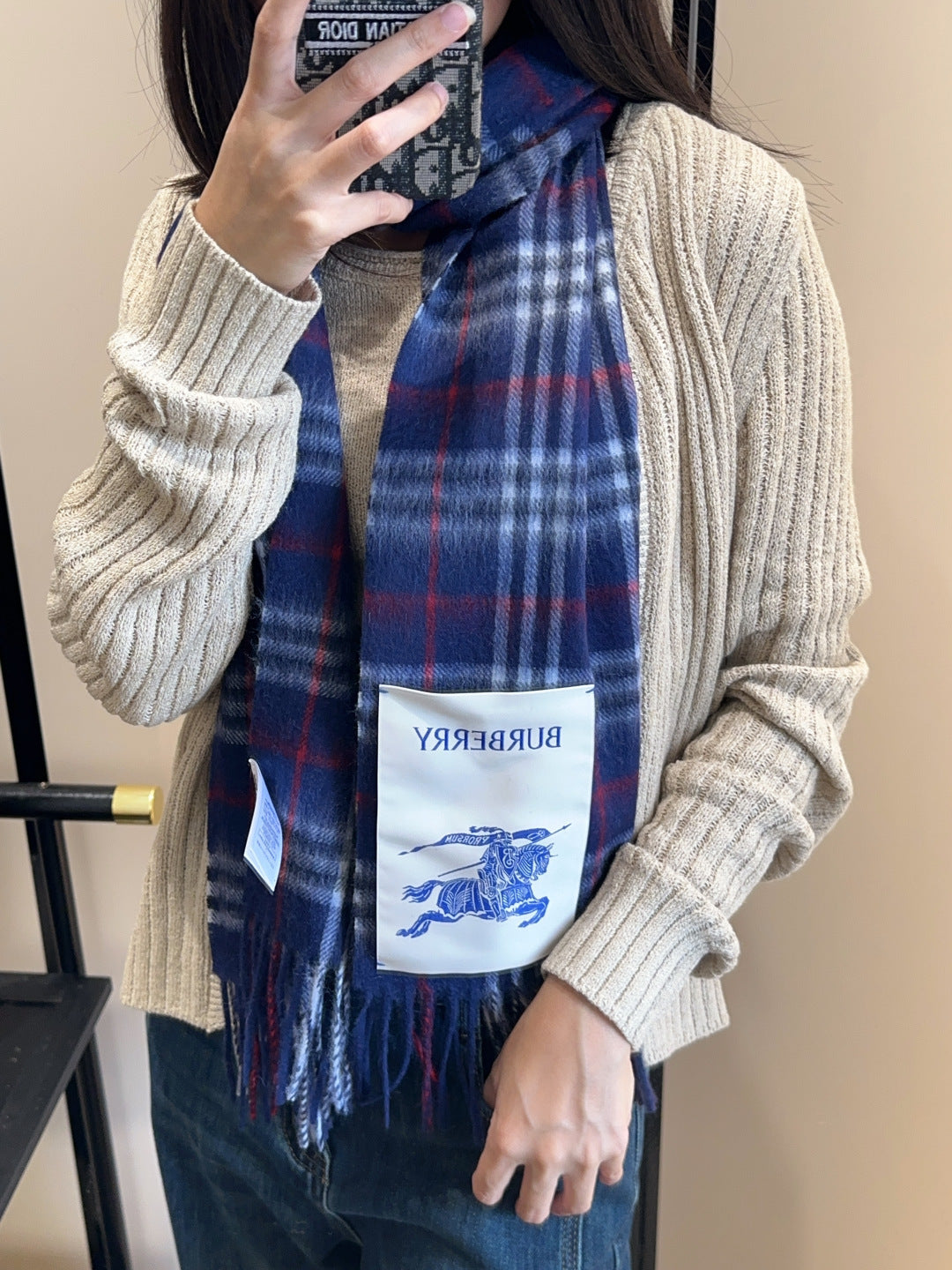 BURBERRY 26S SCARF 180CM IN CASHMERE 184997