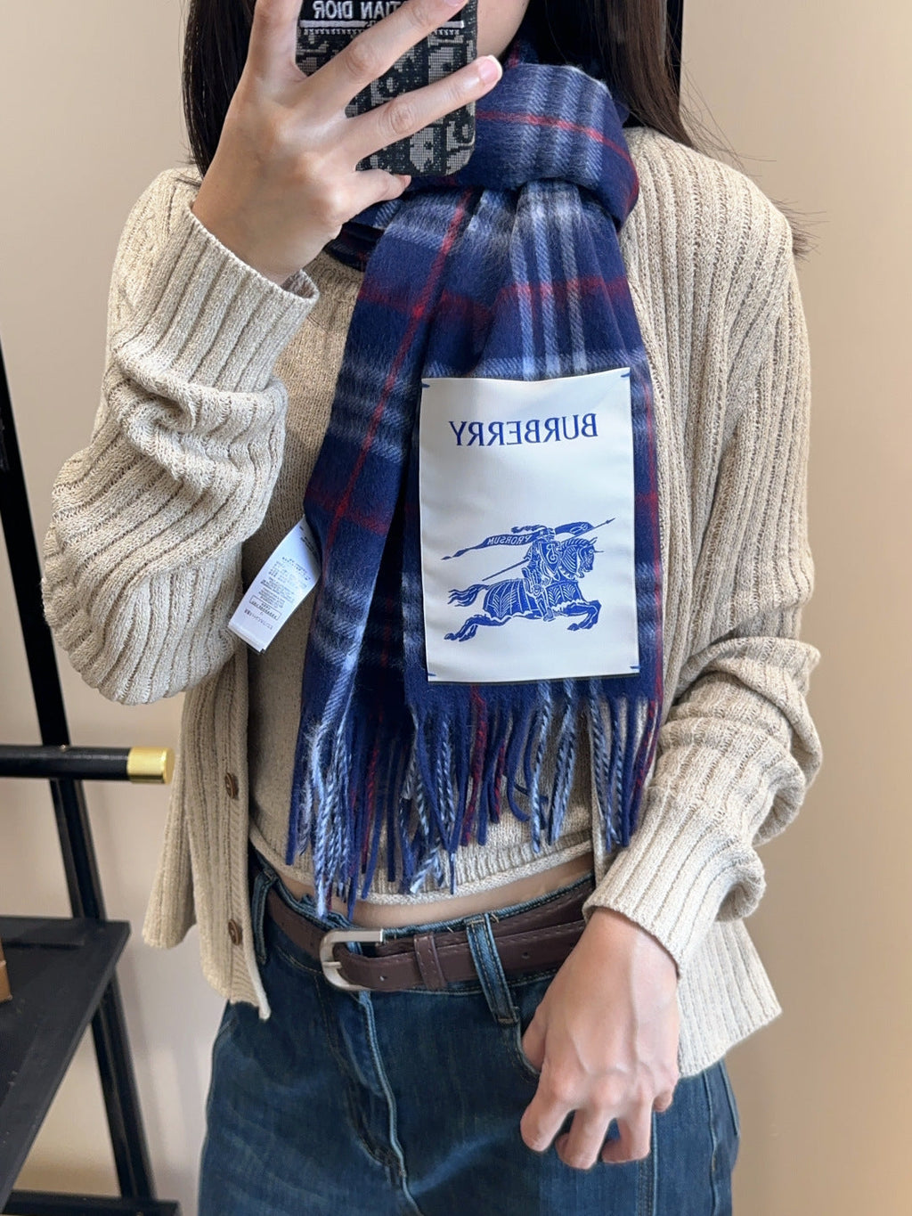 BURBERRY 26S SCARF 180CM IN CASHMERE 184997