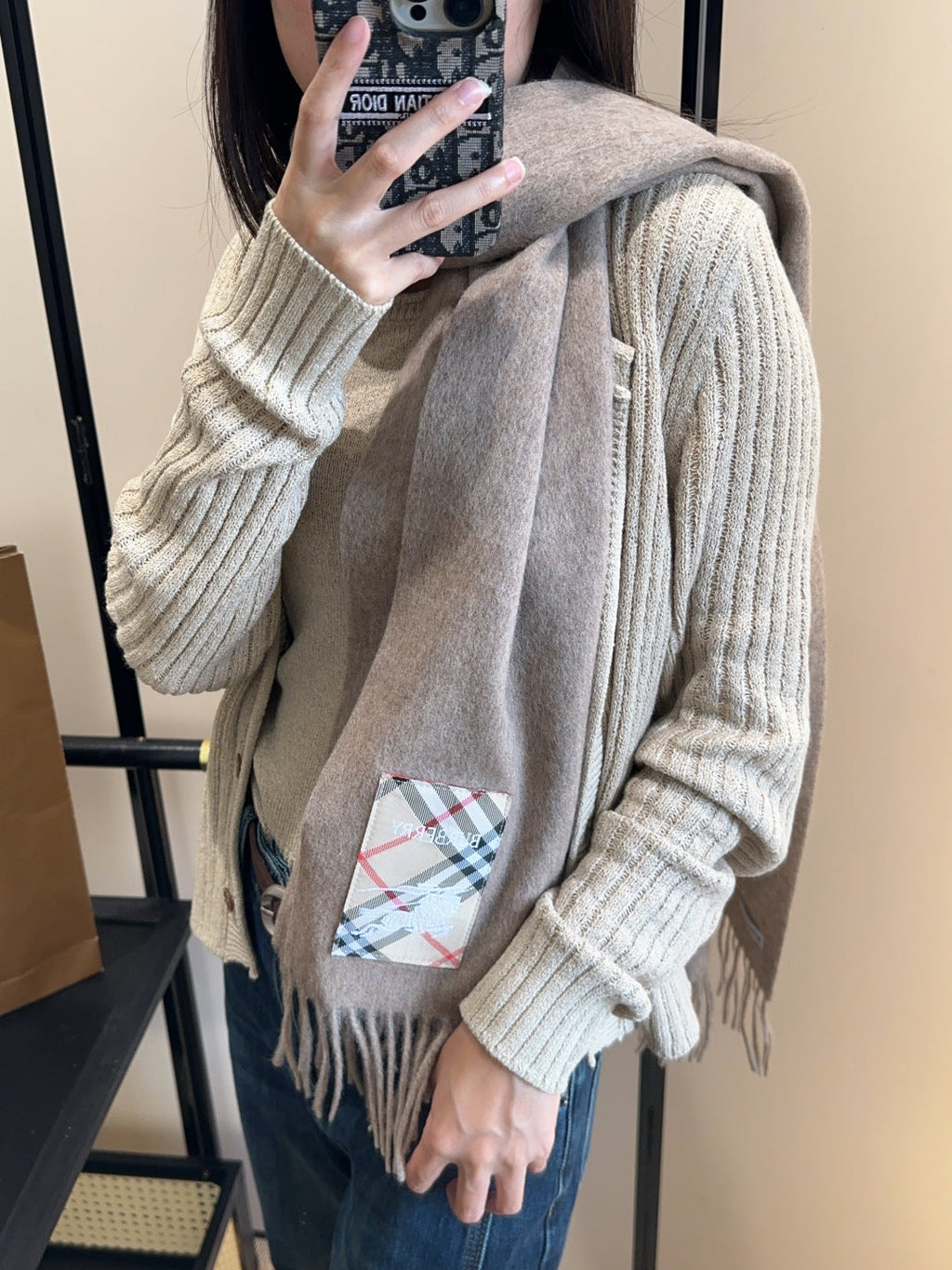BURBERRY 26S SCARF 180CM IN CASHMERE 190148