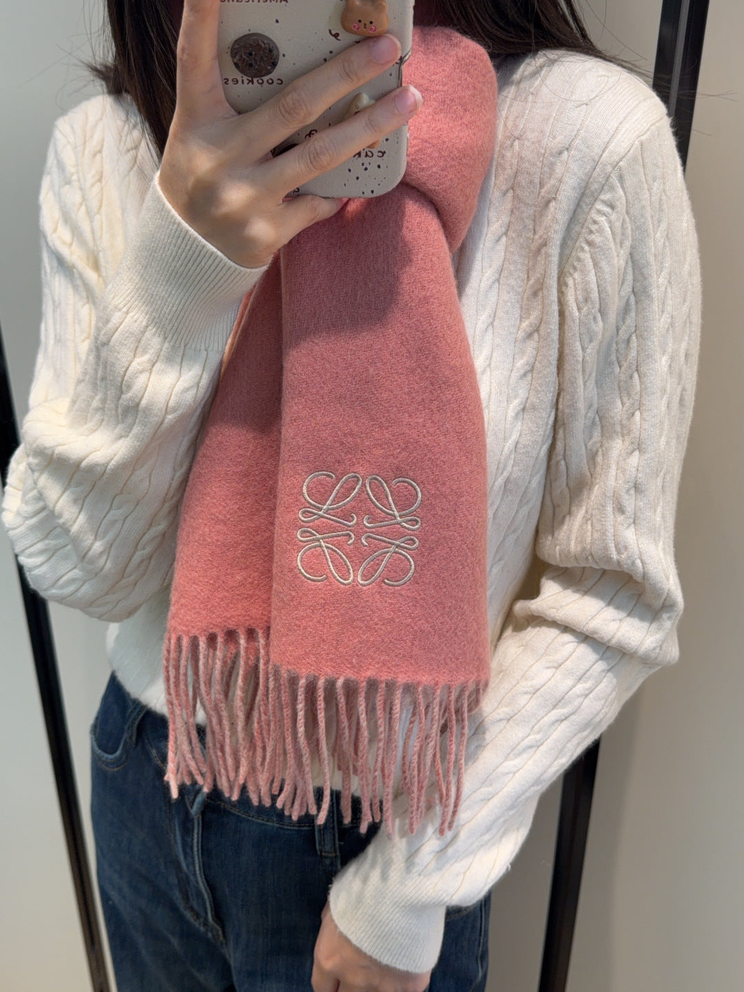LOEWE 26S SCARF 180 IN CASHMERE WOOL 196362