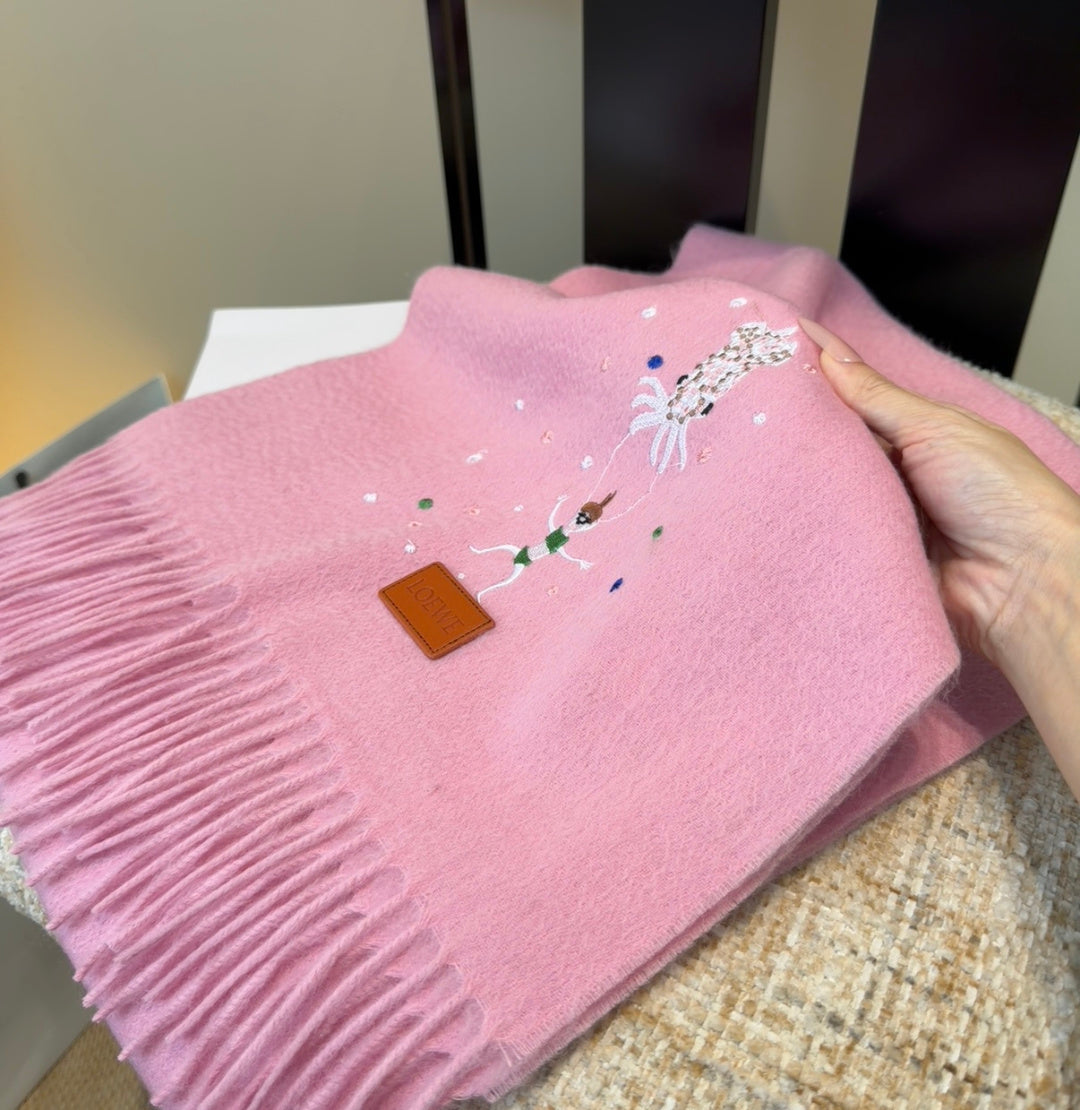 LOEWE 26S SCARF 180 IN CASHMERE WOOL 196363