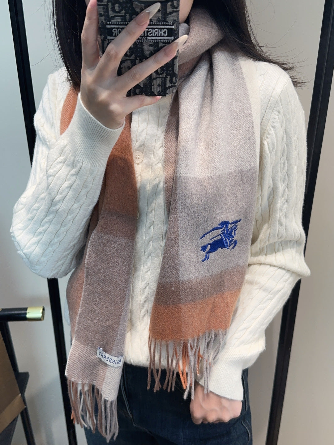 BURBERRY 26S SCARF 180CM IN CASHMERE 207631