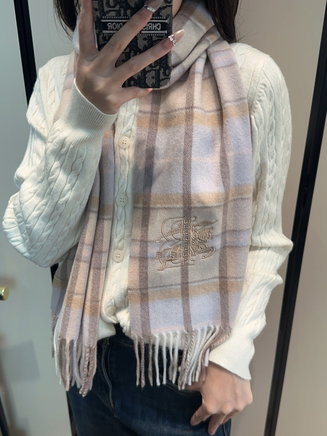 BURBERRY 26S SCARF 180CM IN CASHMERE 207637