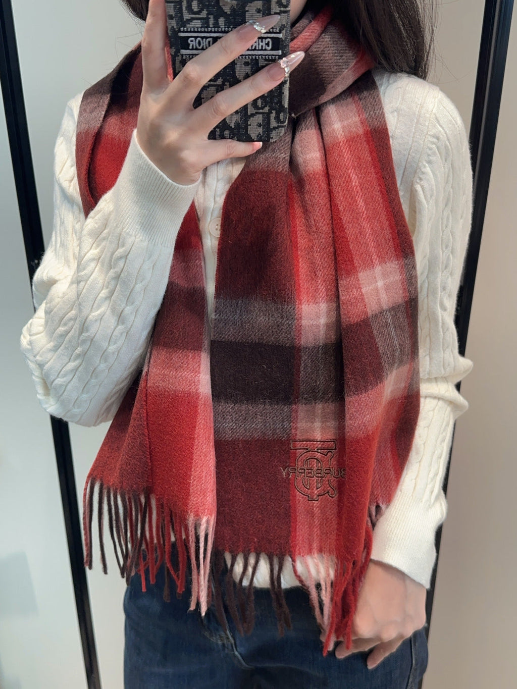 BURBERRY 26S SCARF 180CM IN CASHMERE 207843