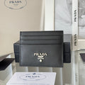 PRADA 26S CARD HOLDER 10 IN BLACK SAFFIANO