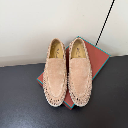 LP 26S BRAIDED LOAFERS IN NUDE SUEDE
