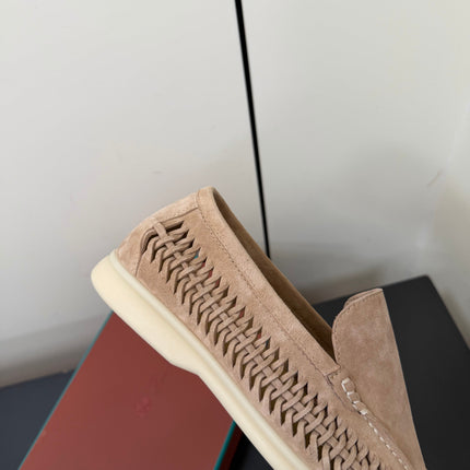 LP 26S BRAIDED LOAFERS IN NUDE SUEDE