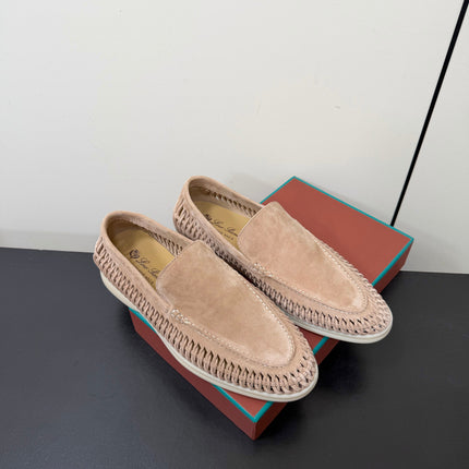 LP 26S BRAIDED LOAFERS IN NUDE SUEDE