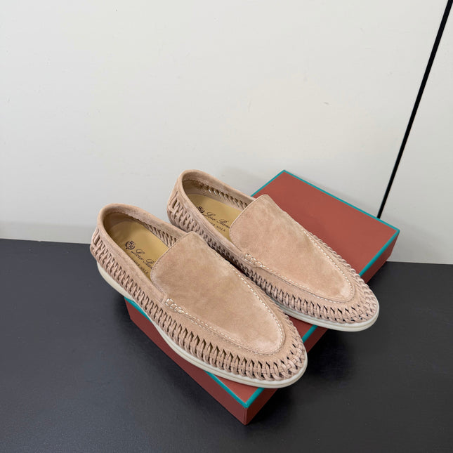 LP 26S BRAIDED LOAFERS IN NUDE SUEDE