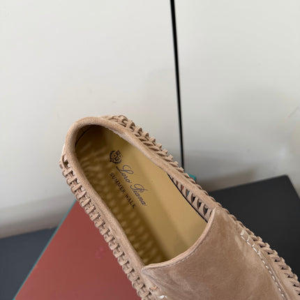 LP 26S BRAIDED LOAFERS IN NUDE SUEDE