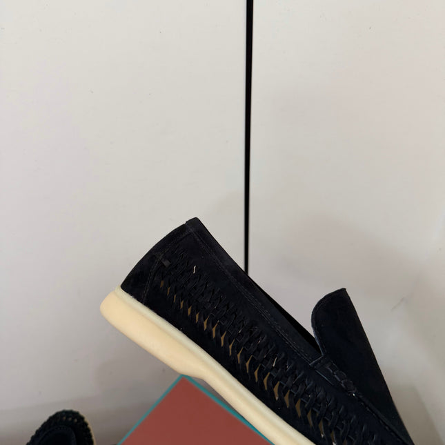 LP 26S BRAIDED LOAFERS IN BLACK SUEDE