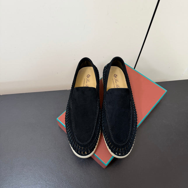 LP 26S BRAIDED LOAFERS IN BLACK SUEDE