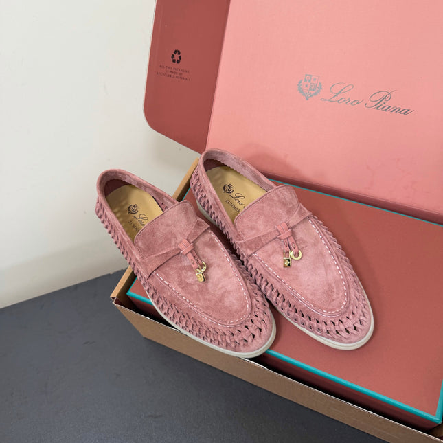 LP 26S CHARM LOAFERS IN DUSTY PINK SUEDE
