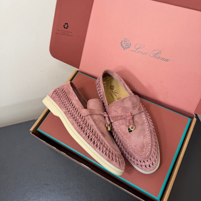 LP 26S CHARM LOAFERS IN DUSTY PINK SUEDE